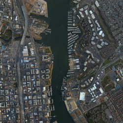 jack london square, oakland, ca aerial picture